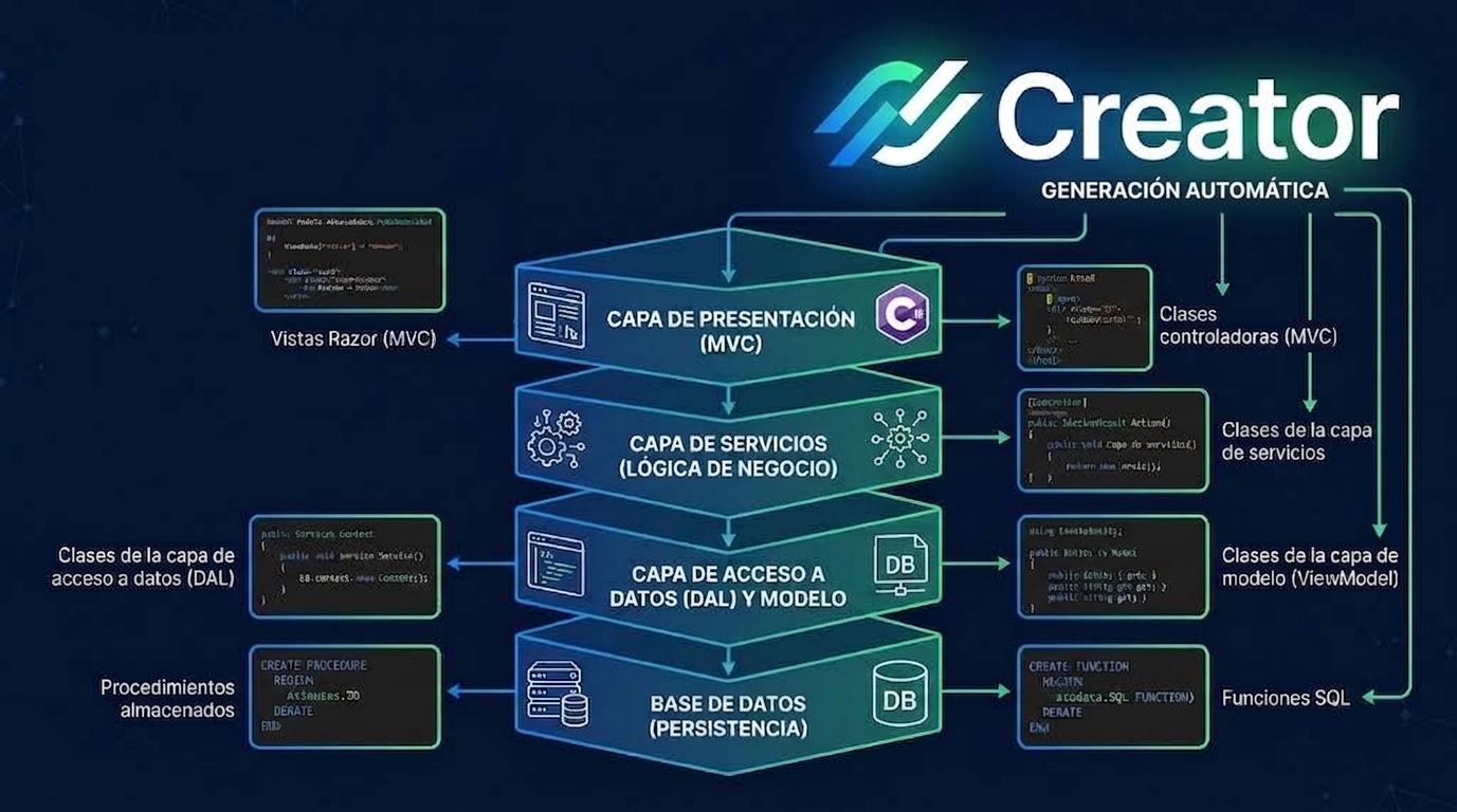 Automatización de código con Creator